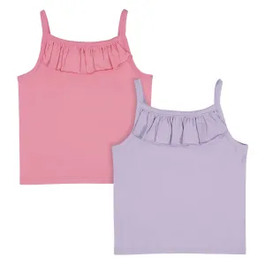 2-Pack Infant Girls Pink & Purple Sleeveless Tops Gerber Childrenswea