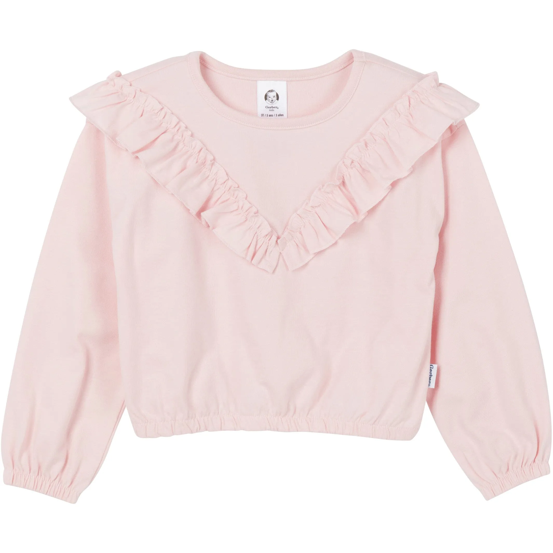 3-Piece Toddler Girls Pink/Brown Tops and Pants Gerber Childrenswea