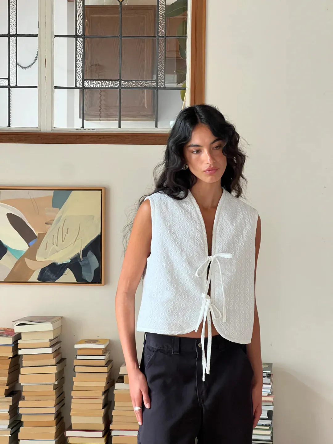 A BRONZE AGE - HIGHLAND JACKET - EYELET WHITE/MONTAUK - SS25