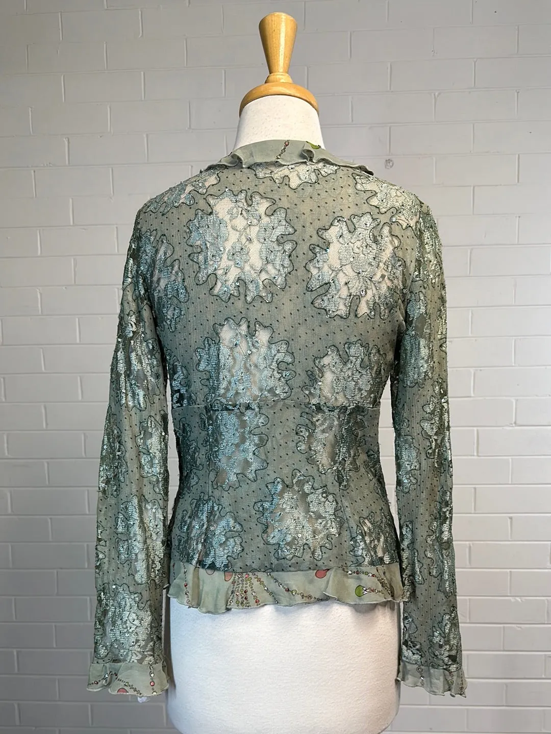 Alannah Hill | vintage 90's | cardigan | size 12 | long sleeve | 100% silk | made in Australia 🇦🇺