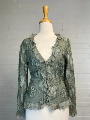 Alannah Hill | vintage 90's | cardigan | size 12 | long sleeve | 100% silk | made in Australia 🇦🇺