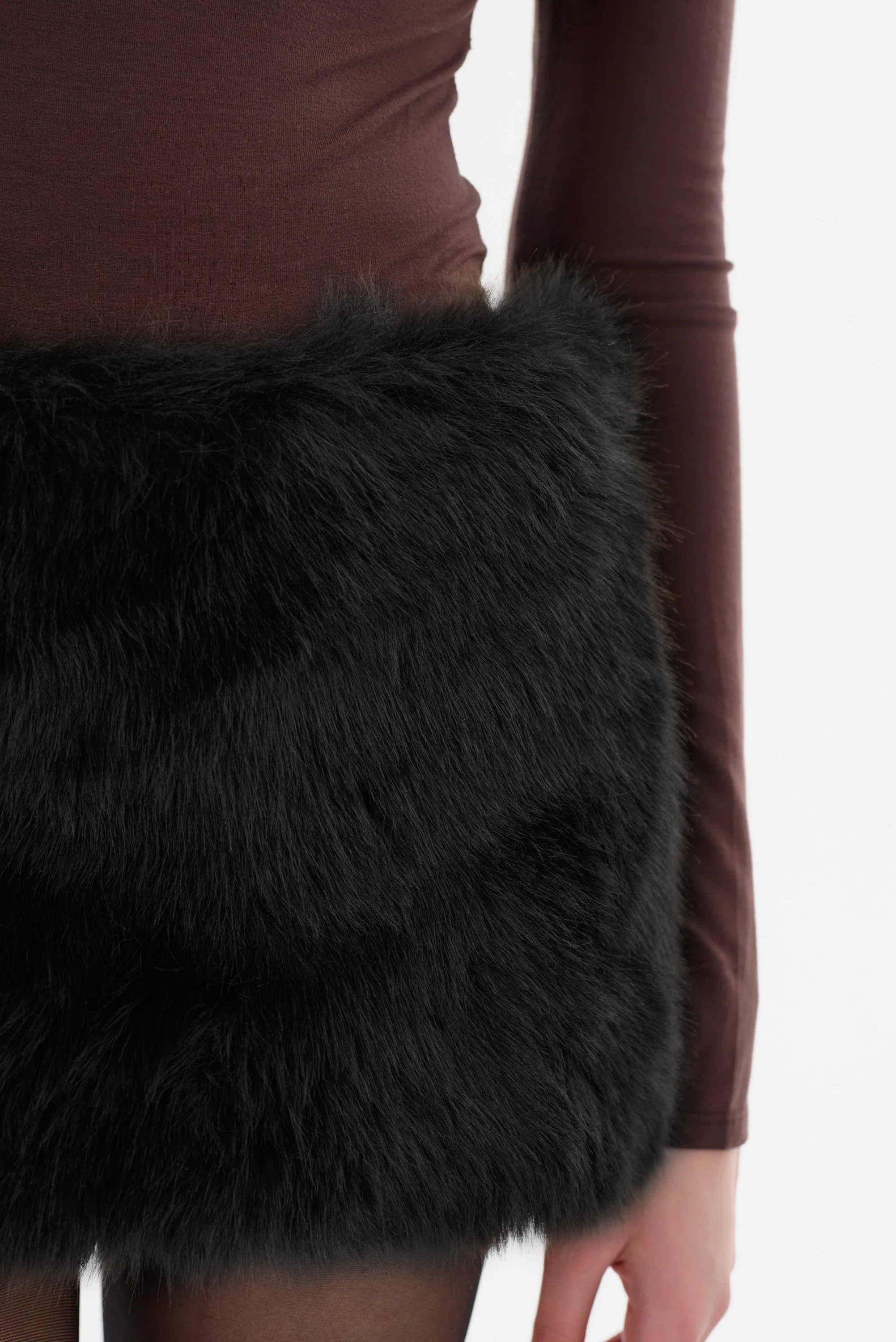 ARCILA | Faux Fur Micro Mini Skirt