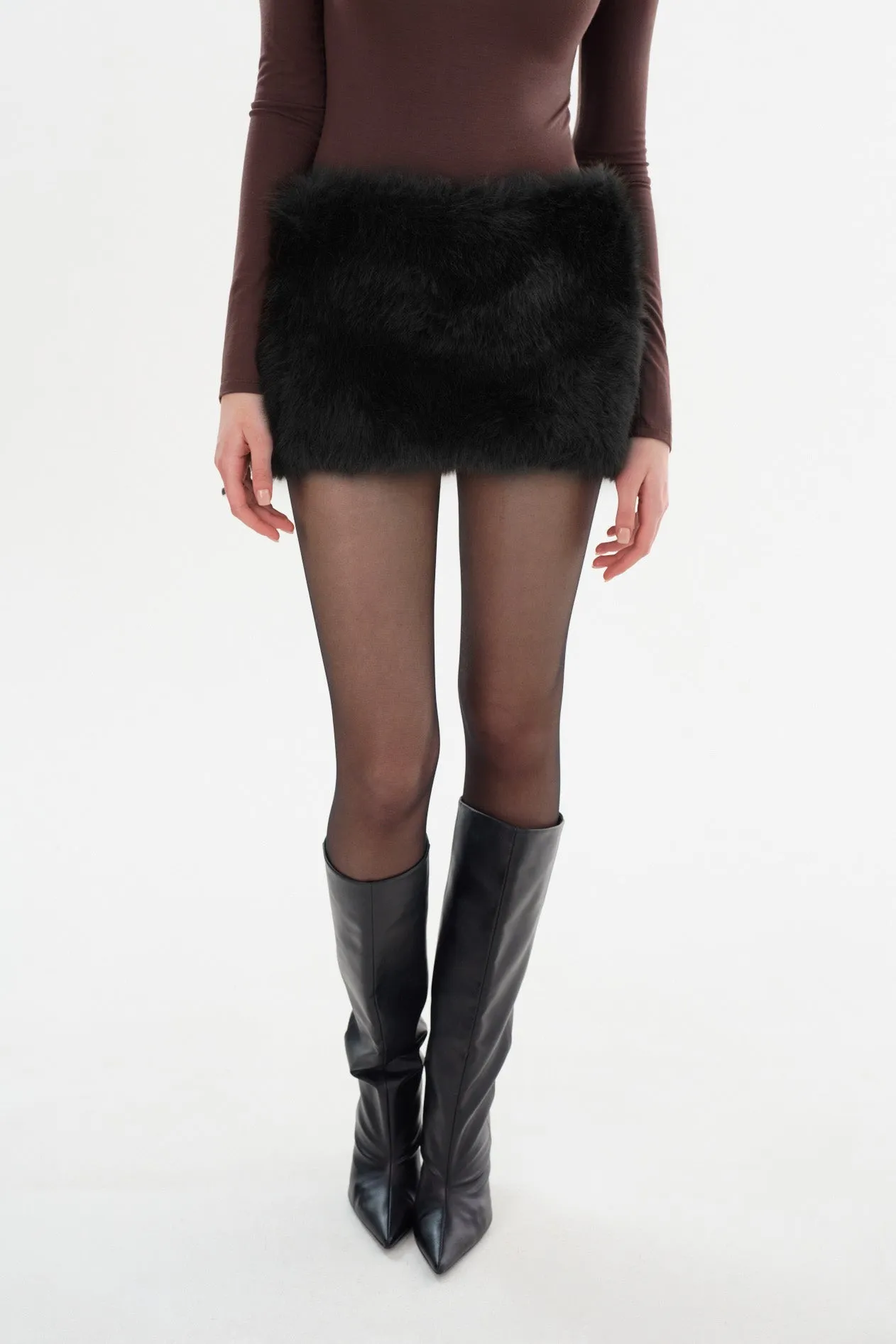 ARCILA | Faux Fur Micro Mini Skirt