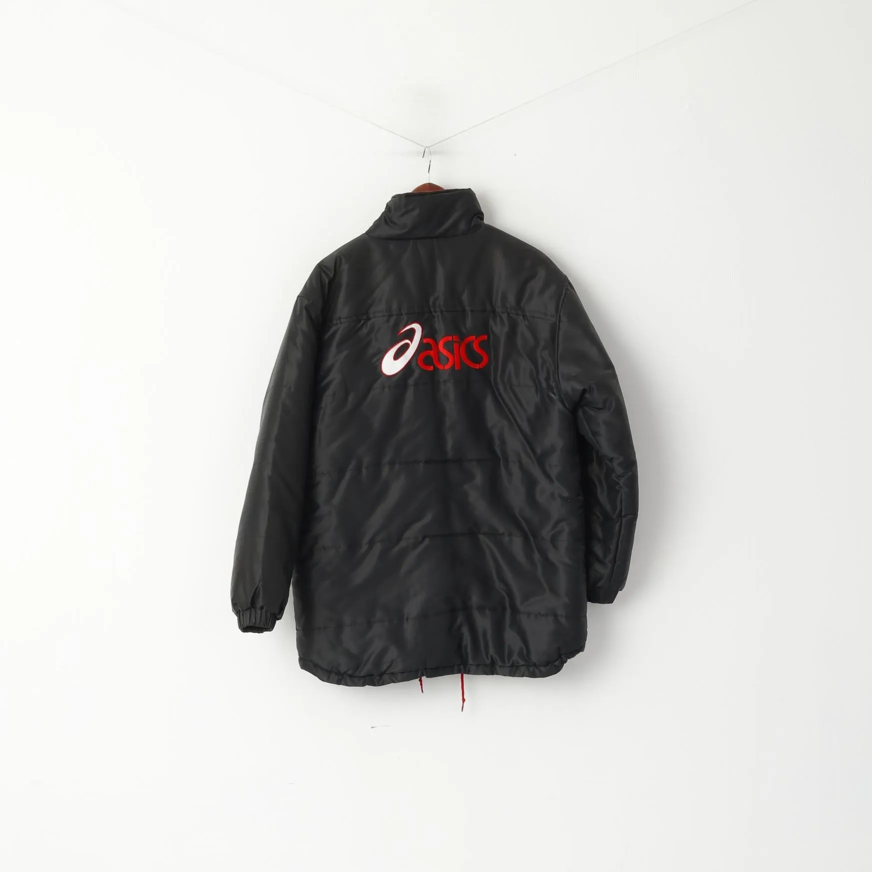 Asics Sunderland A.F.C Men M Jacket Black Padded Nylon Waterproof Football Top