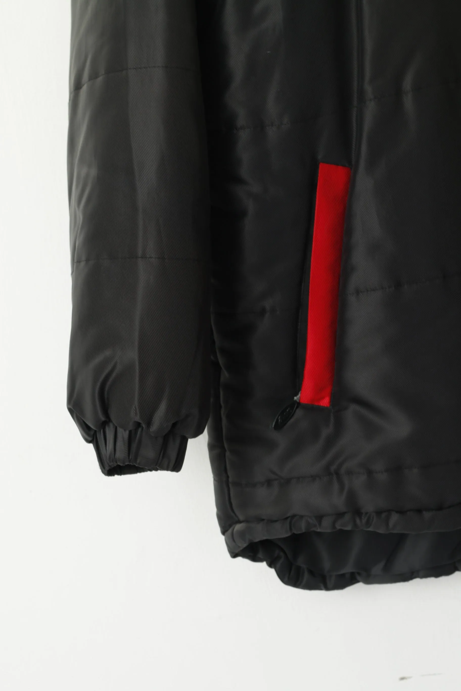 Asics Sunderland A.F.C Men M Jacket Black Padded Nylon Waterproof Football Top