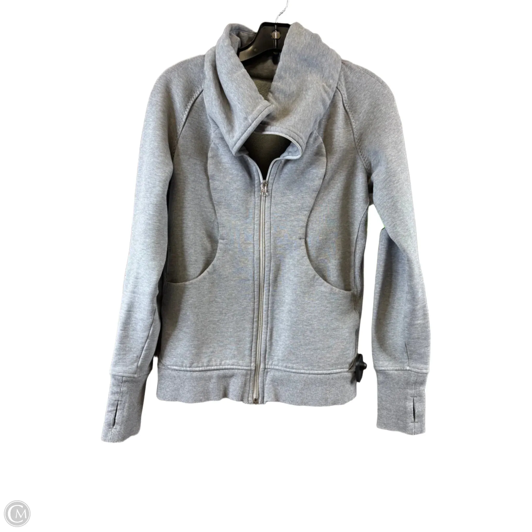 Athletic Jacket By Lululemon In Grey, Size: S