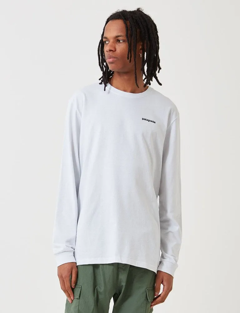 Best-Selling Patagonia P-6 Logo Responsibili-Tee Long Sleeved T-Shirt - White  Last Few Pieces!
