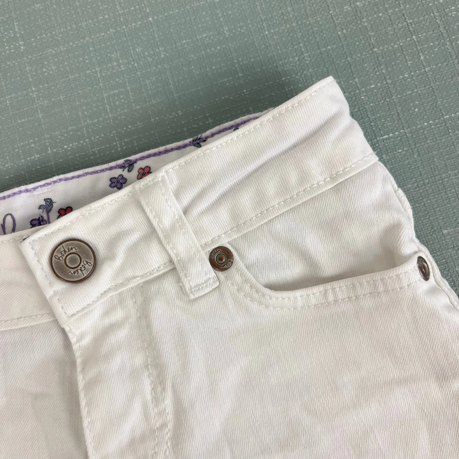 BestSelling Mini Boden Girls White Denim Shorts 7  Almost Gone!