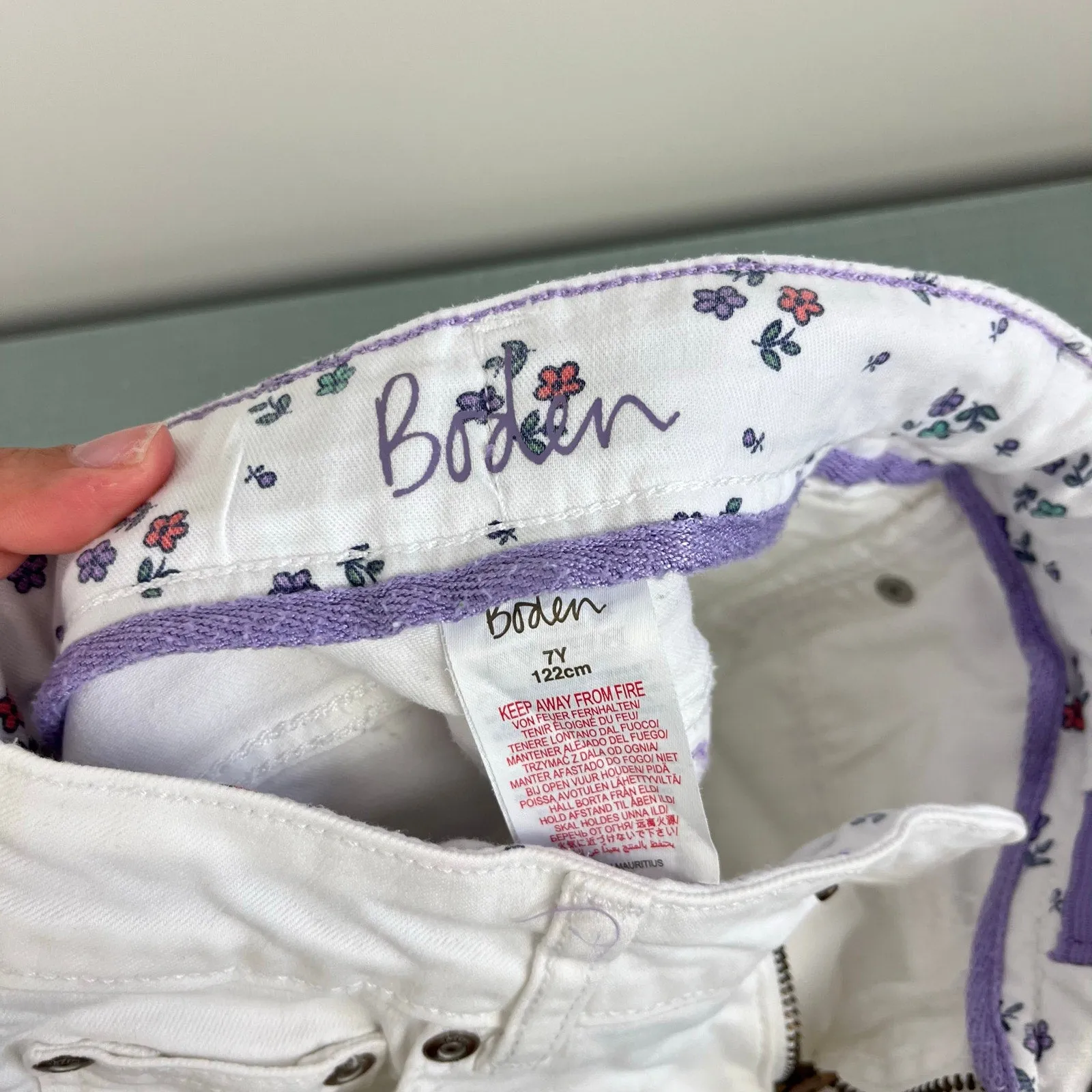 BestSelling Mini Boden Girls White Denim Shorts 7  Almost Gone!