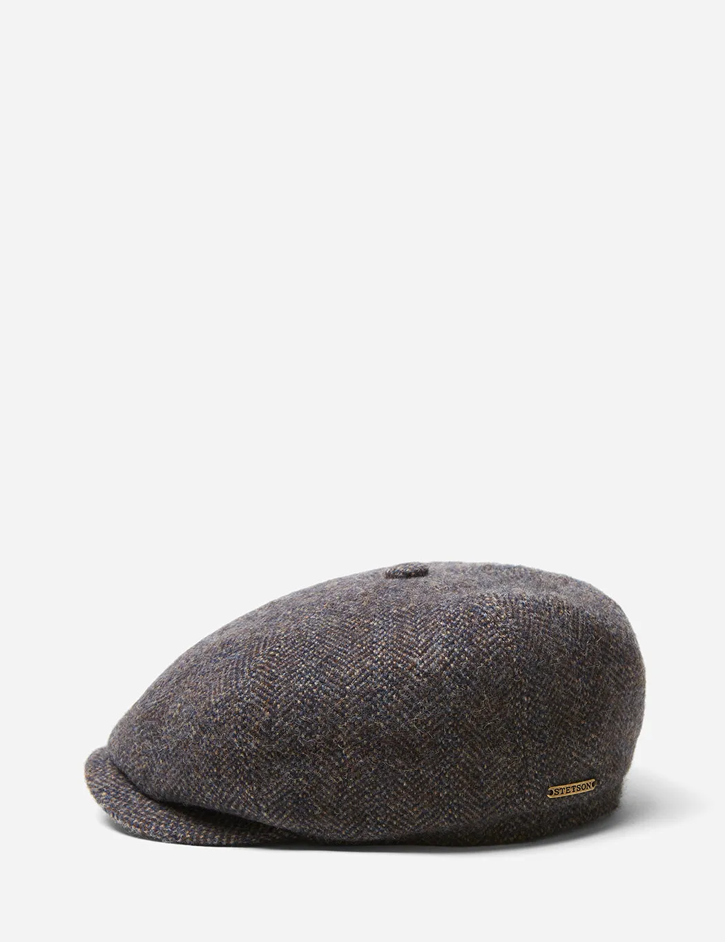 BestSelling Stetson Hatteras Herringbone Newsboy Cap (Wool/Alpaca) - Grey/Blue  Dont Miss Out!