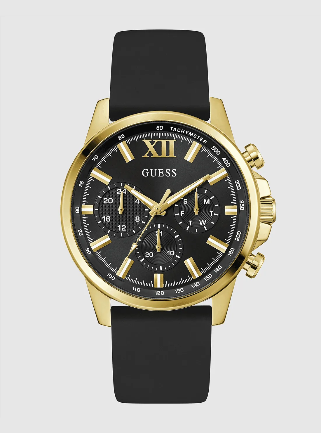 Black Gold Silicone Watch Guess