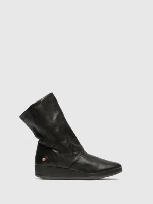 Black Wedge Ankle Boots