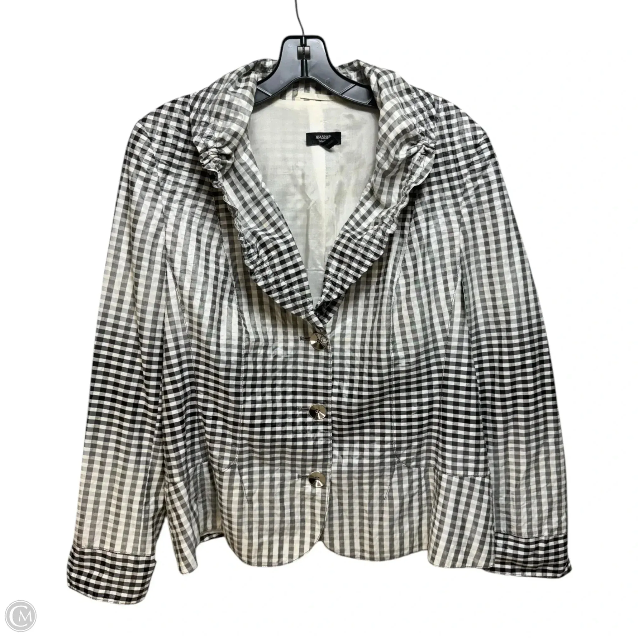 Blazer By Basler In Checkered Pattern, Size: 16