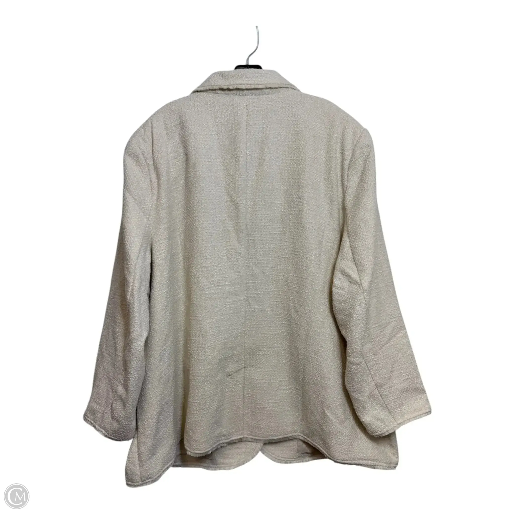 Blazer By Clothes Mentor In Ivory, Size: 3x