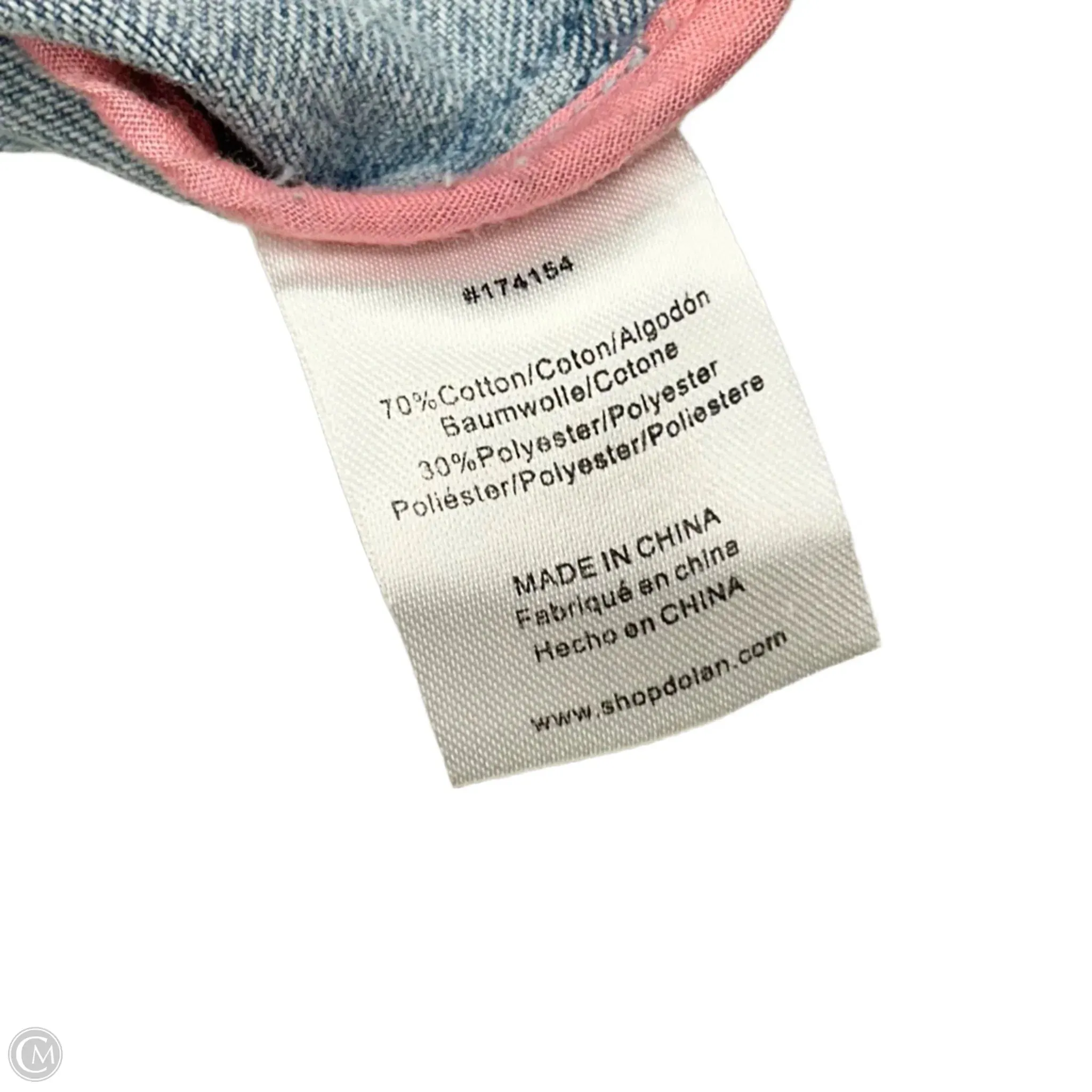 Blazer By Dolan Left Coast In Blue Denim, Size: Xxs