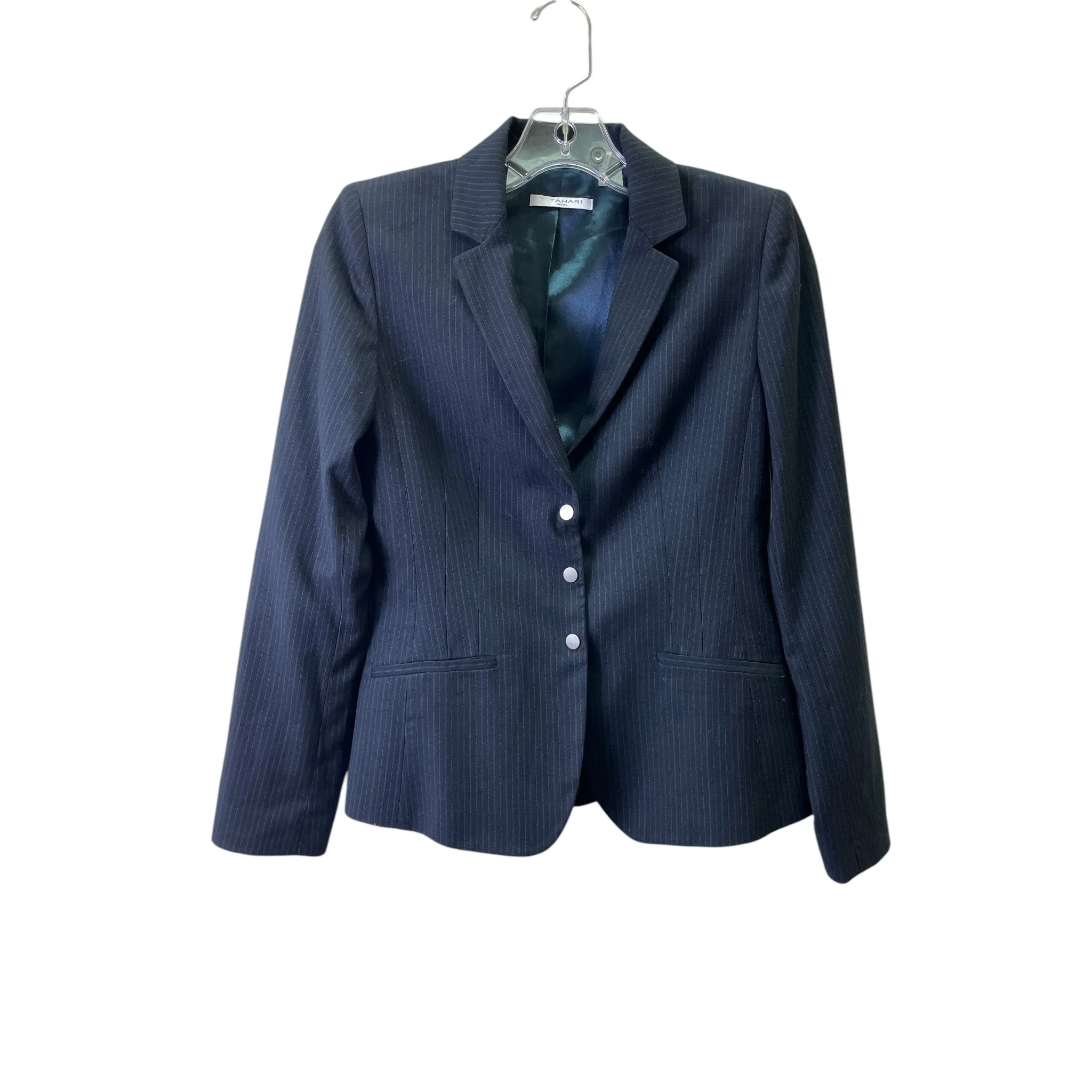 Blazer By Tahari By Arthur Levine In Navy, Size:Xsp