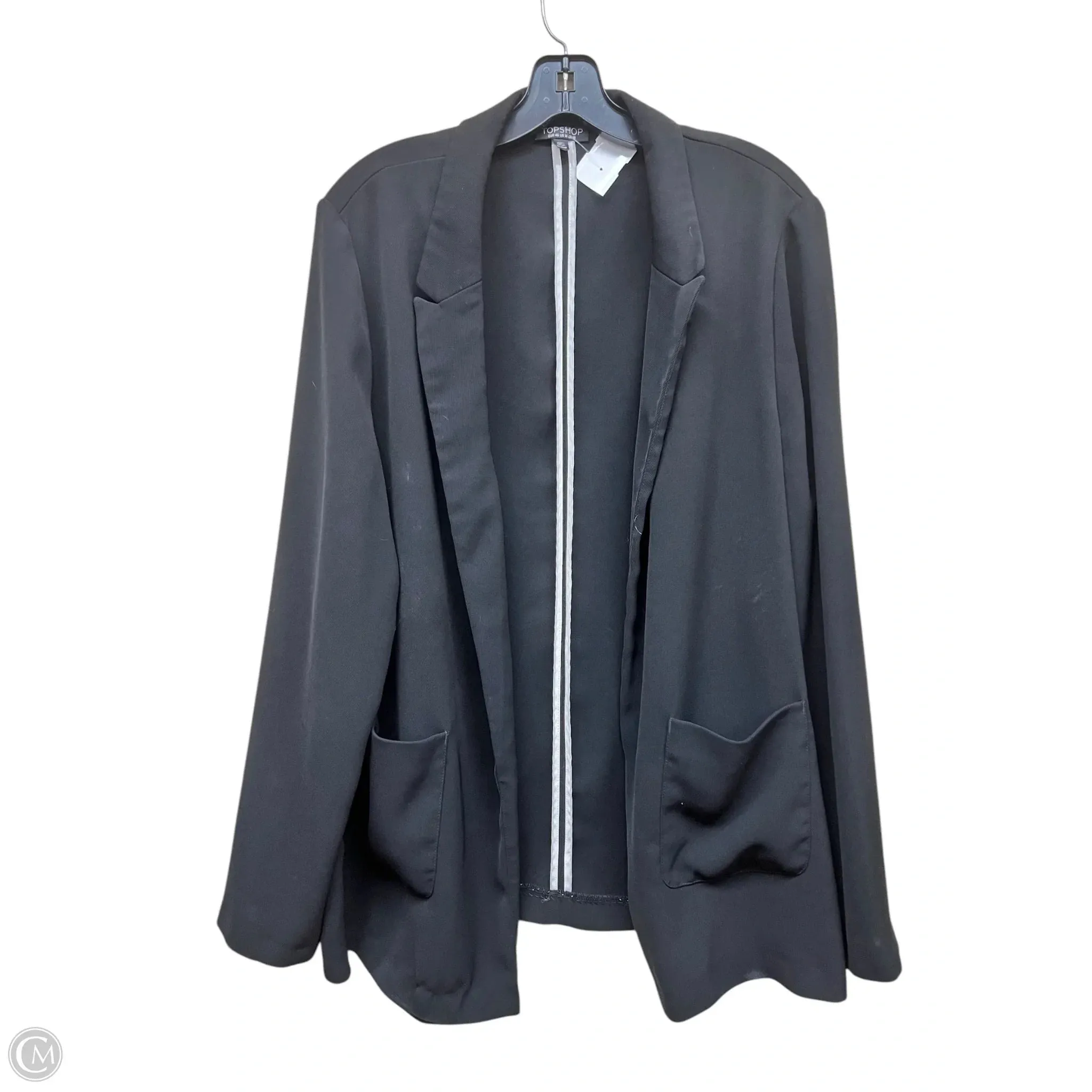 Blazer By Topshop In Black, Size: Xl
