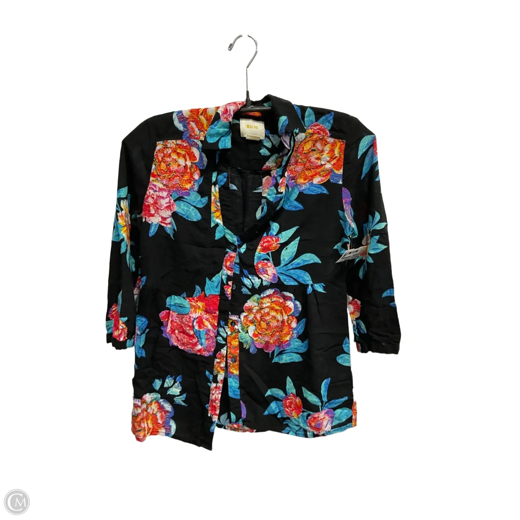 Blouse 3/4 Sleeve By Maeve In Black, Size: Xs