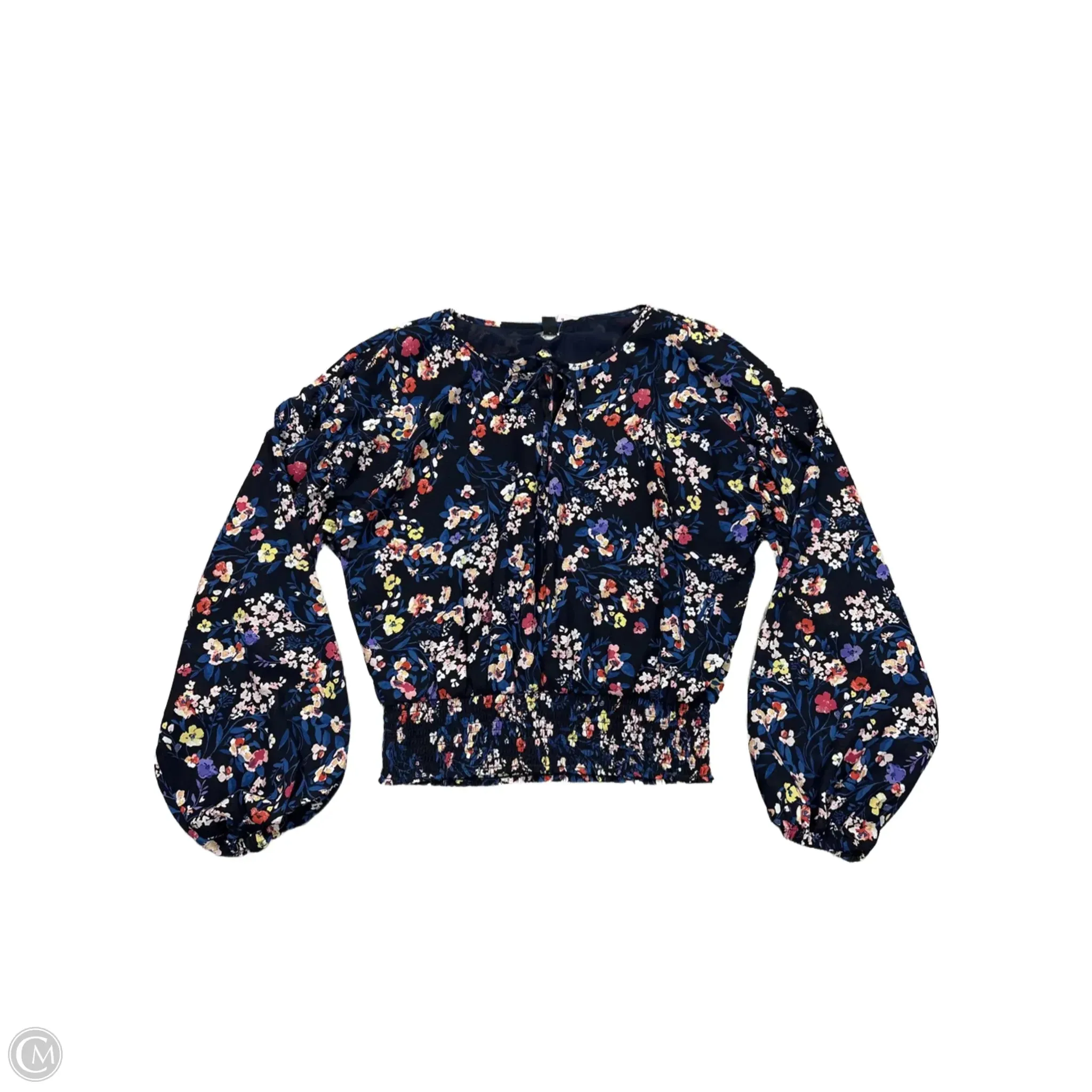 Blouse Long Sleeve By Ann Taylor In Floral Print, Size: S