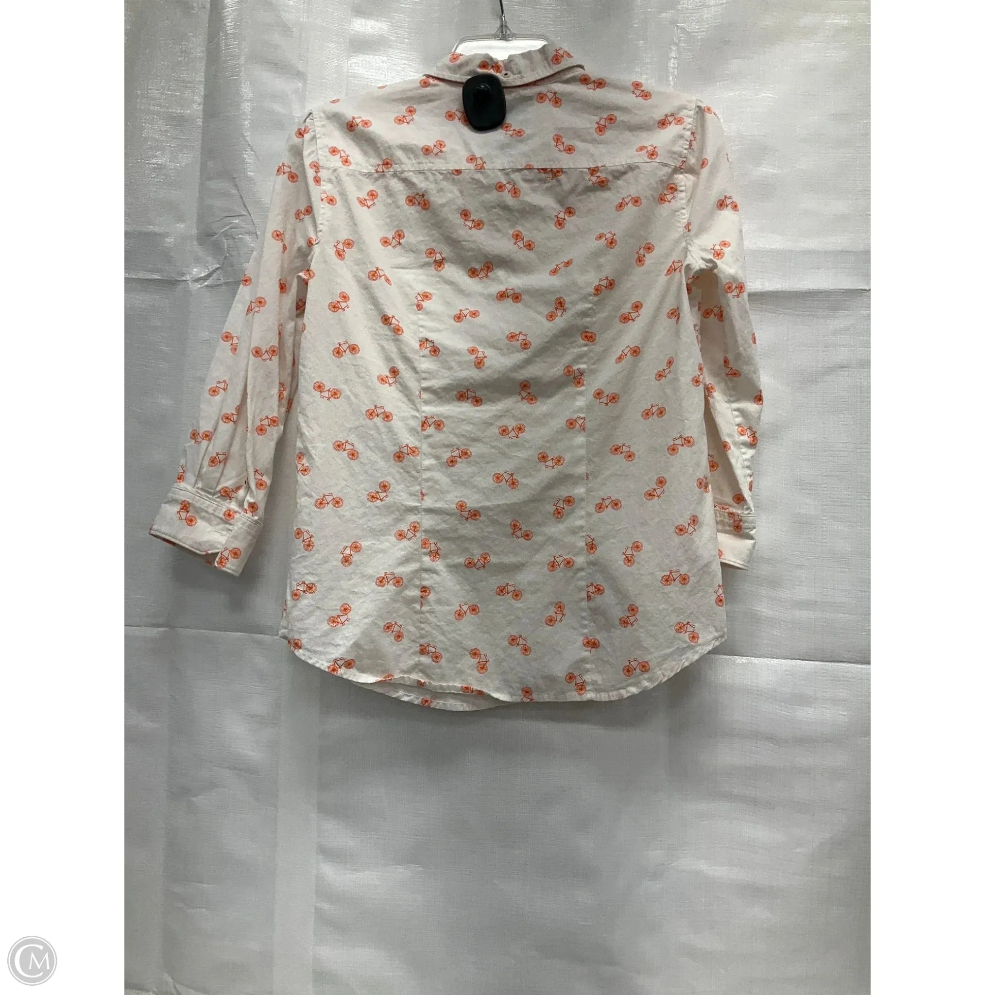 Blouse Long Sleeve By Anthropologie In Orange, Size: Xs