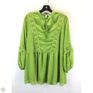 Blouse Long Sleeve By Cato In Green, Size: 1x