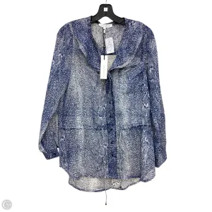 Blouse Long Sleeve By Clothes Mentor In Blue, Size: S