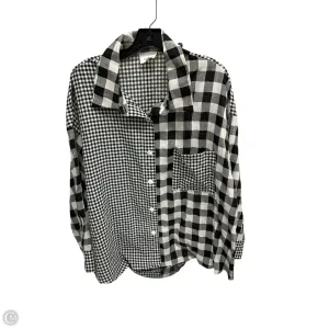 Blouse Long Sleeve By Clothes Mentor In Plaid Pattern, Size: 1x