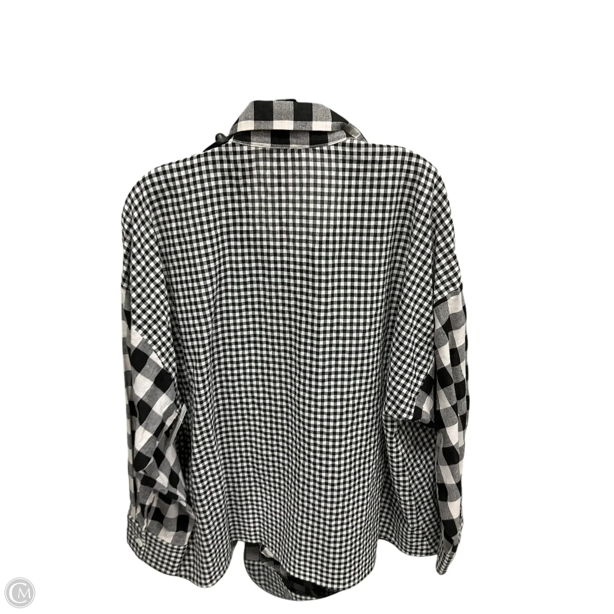 Blouse Long Sleeve By Clothes Mentor In Plaid Pattern, Size: 1x