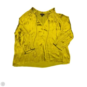 Blouse Long Sleeve By Current Air In Yellow, Size: S