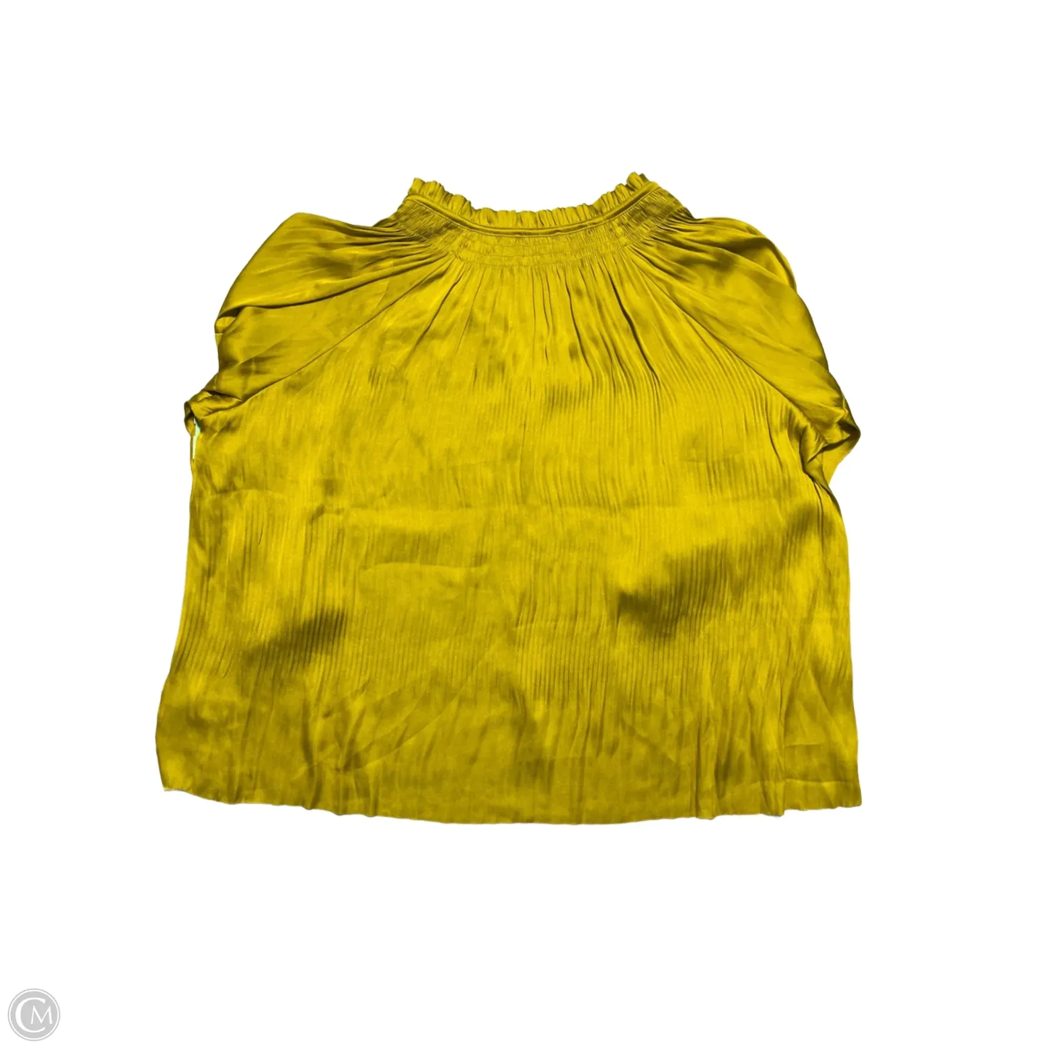 Blouse Long Sleeve By Current Air In Yellow, Size: S