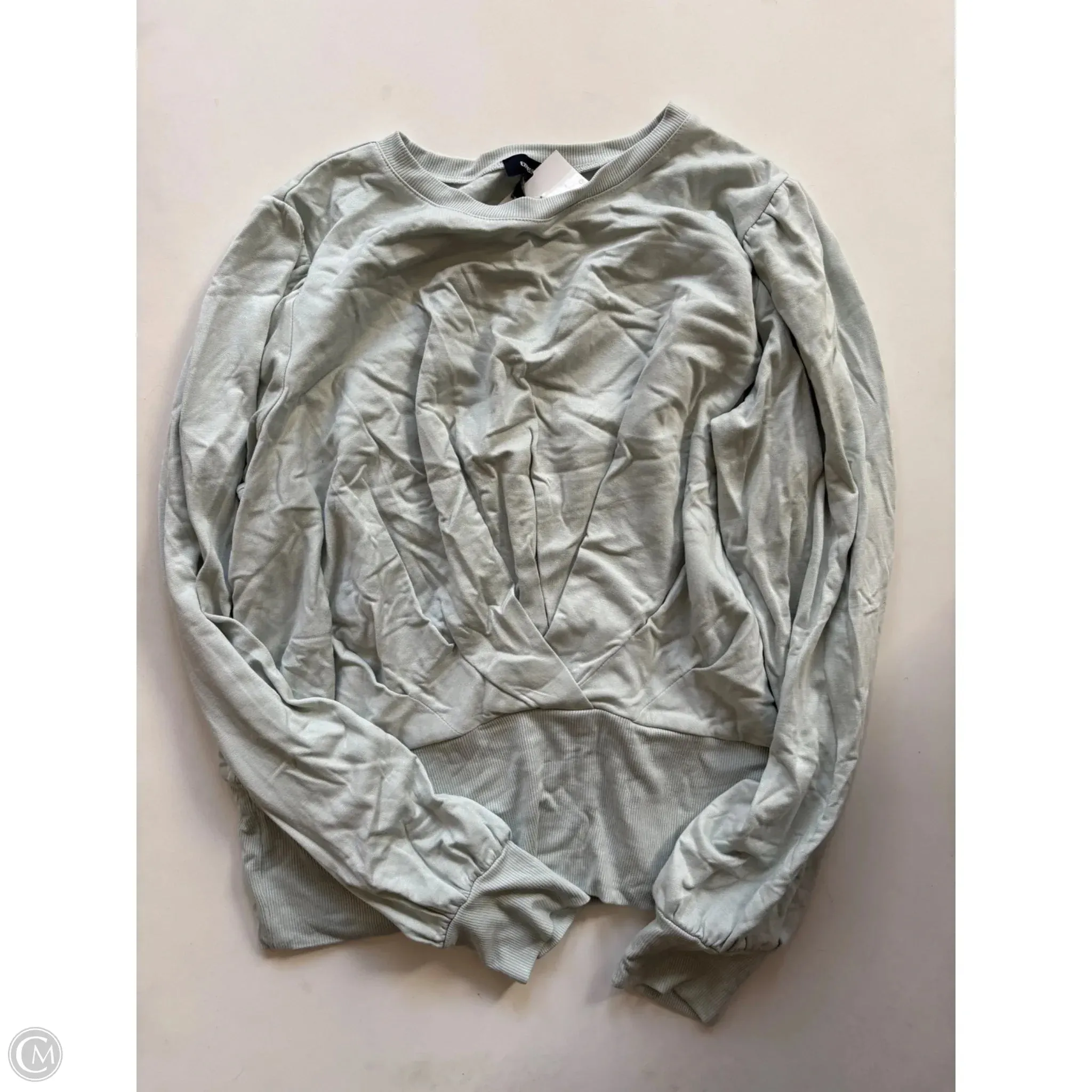 Blouse Long Sleeve By Express In Grey, Size: L