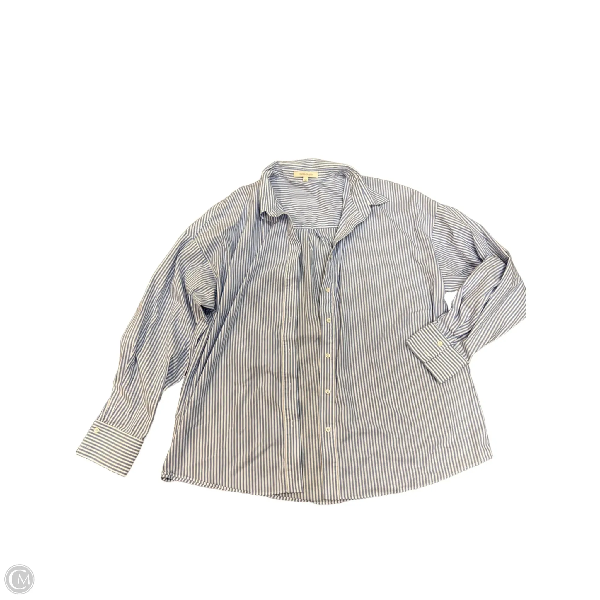 Blouse Long Sleeve By Favorite Daughter In Striped Pattern, Size: L