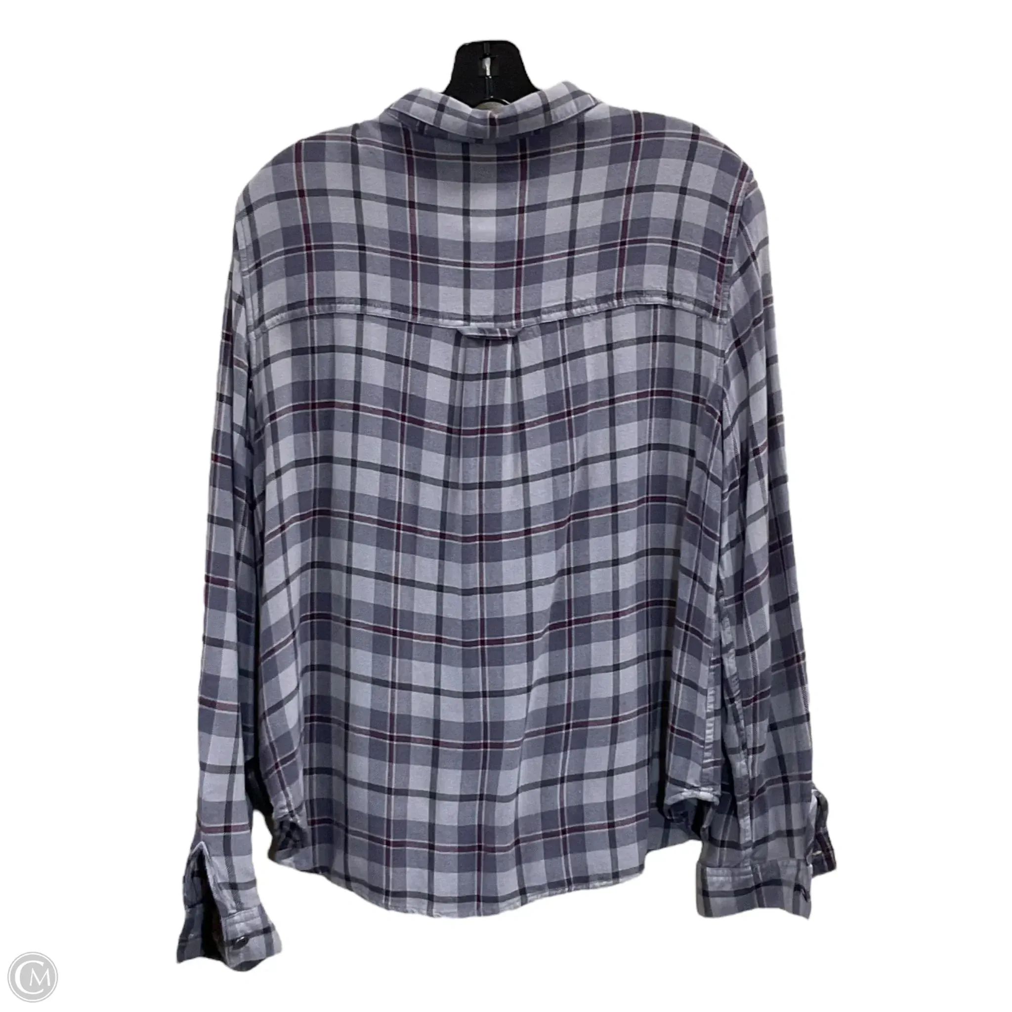 Blouse Long Sleeve By Harley Davidson In Grey, Size: 2x