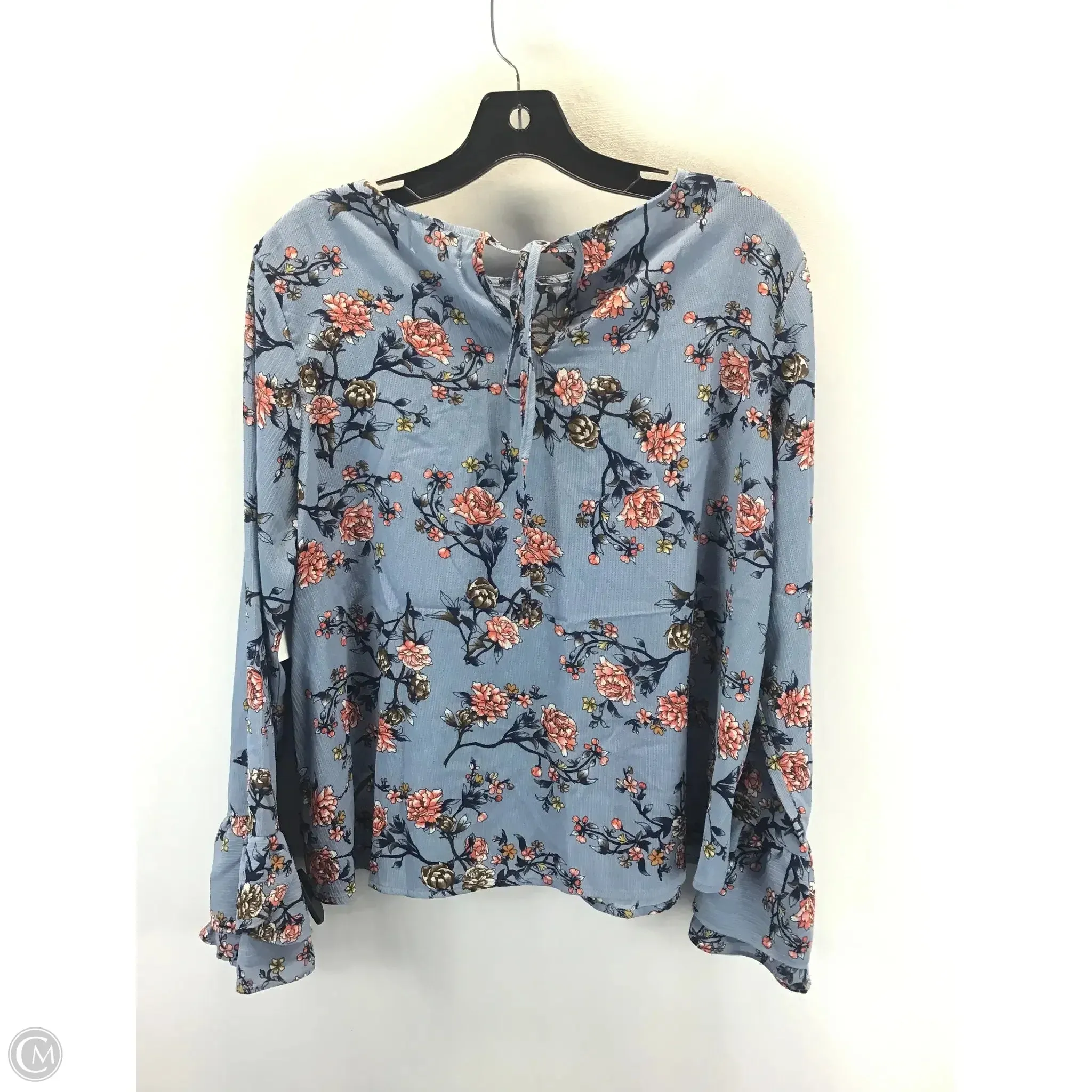 Blouse Long Sleeve By Melloday In Floral Print, Size: M