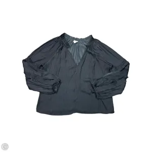 Blouse Long Sleeve By Roan & Ryan  In Grey, Size: S