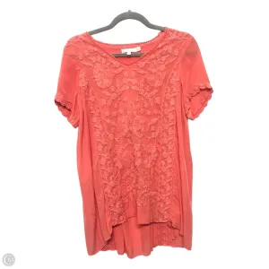 Blouse Short Sleeve By Cmc In Orange, Size: S