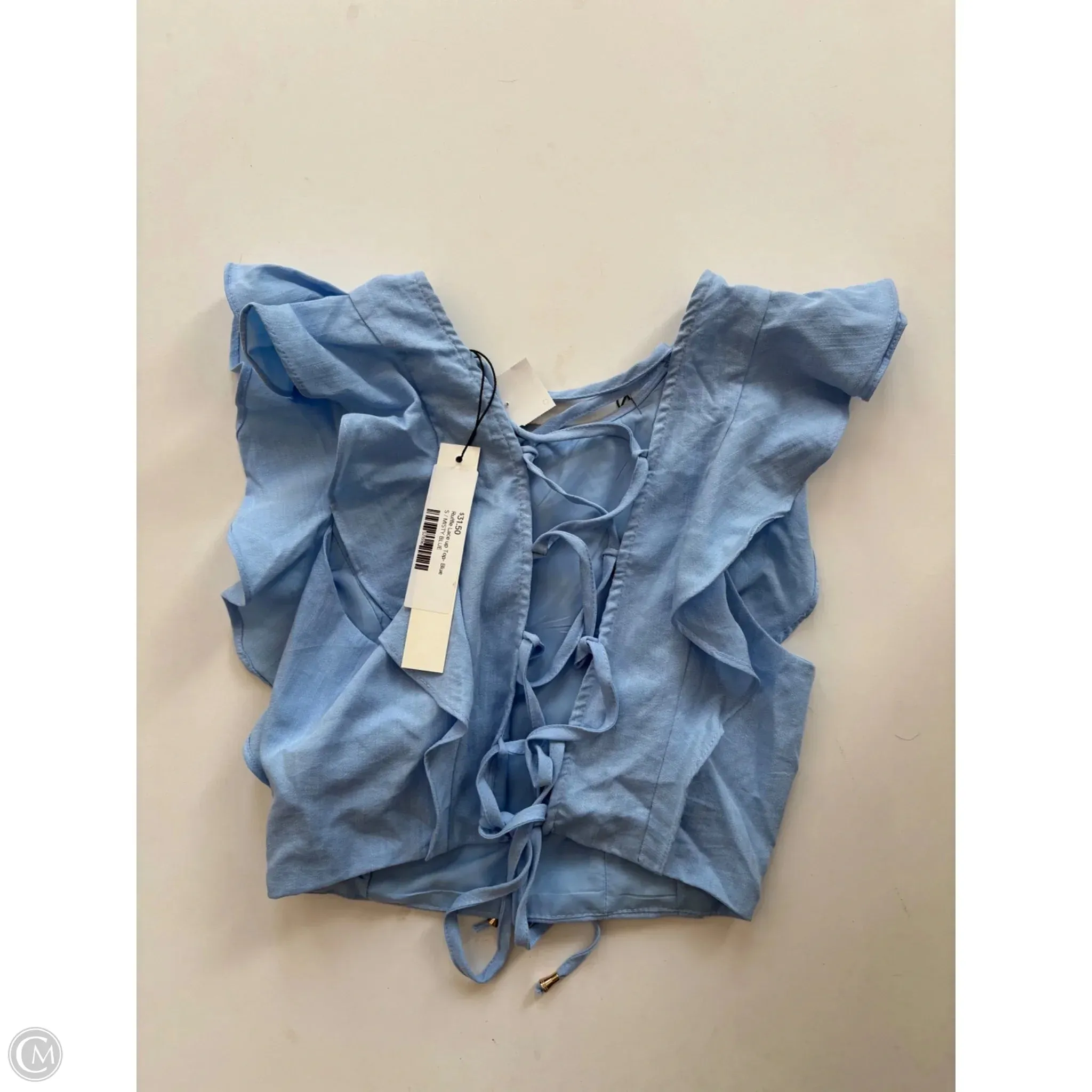Blouse Short Sleeve By Mustard Seed In Blue, Size: S