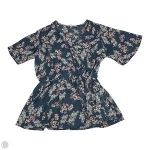 Blouse Short Sleeve By Sienna Sky In Blue, Size: M
