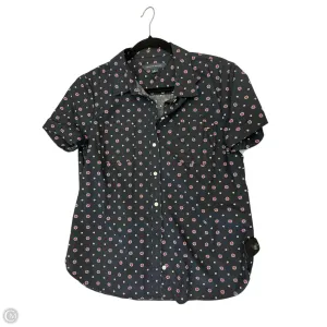 Blouse Short Sleeve By Tommy Hilfiger In Navy, Size: M