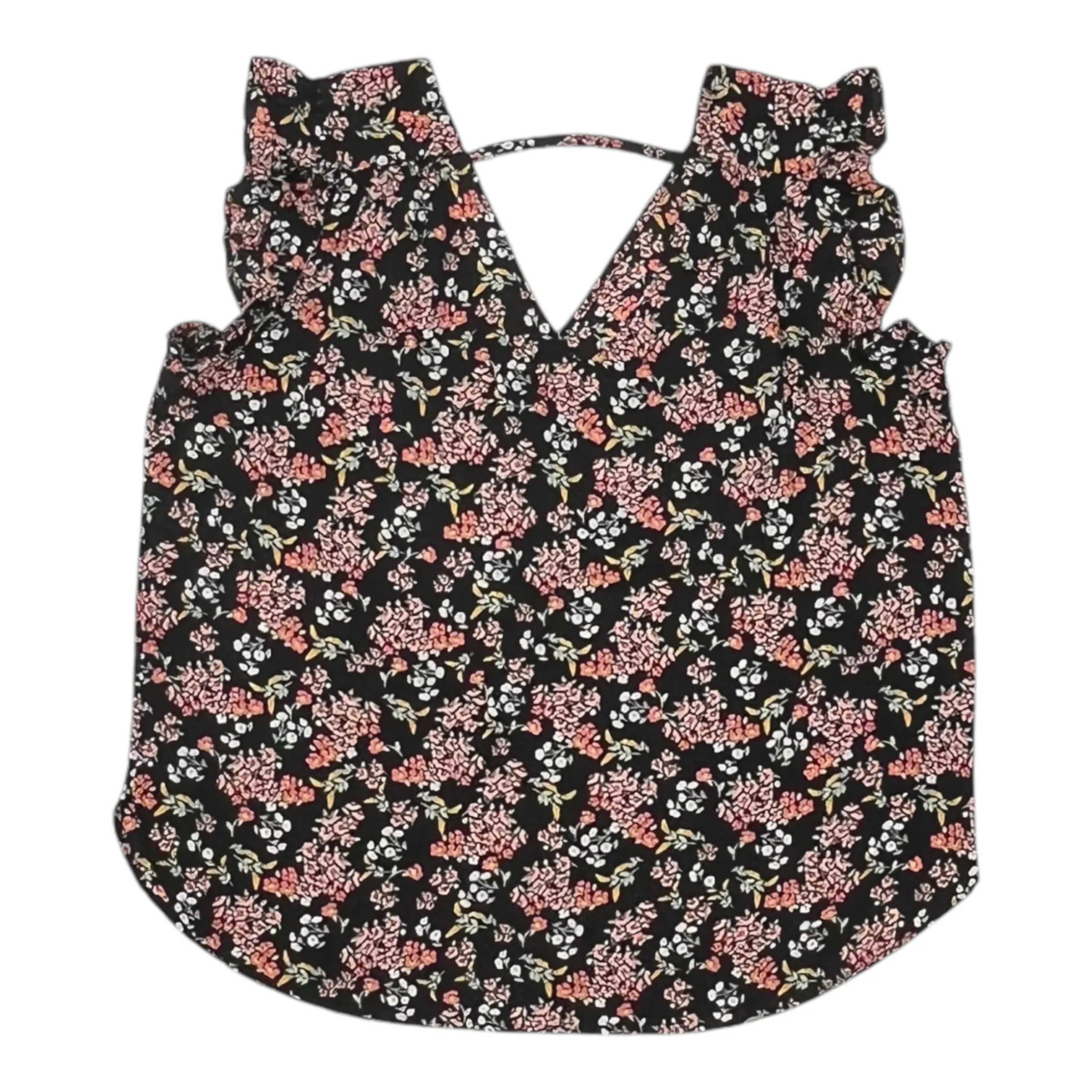 Blouse Ss By Loft In Black, Size:S