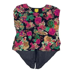 Blouse Ss By Maeve In Navy, Size:S