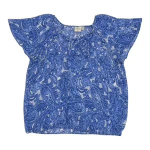 Blouse Ss By St Johns Bay In Blue, Size:2X