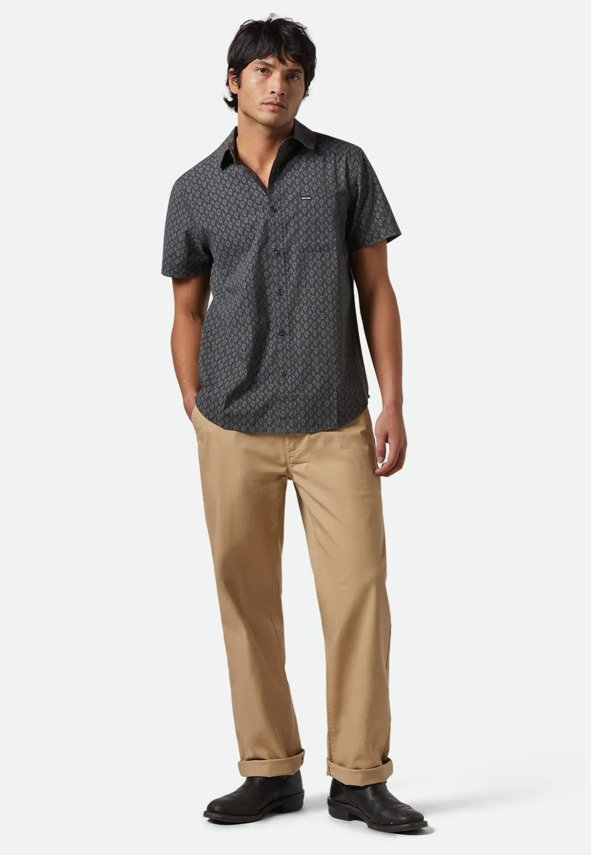 Brixton - Charter Print Washed Black/Paisley - Shirt