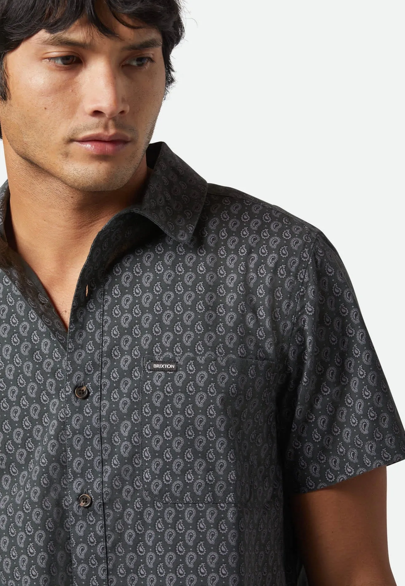 Brixton - Charter Print Washed Black/Paisley - Shirt