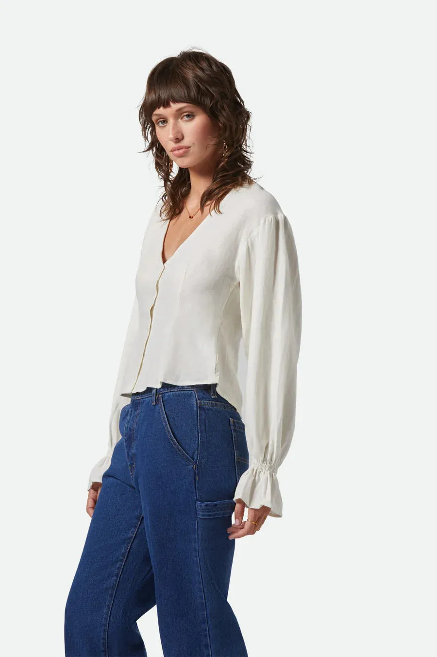 BRIXTON - MEADOW BLOUSE - OFF-WHITE - SS25