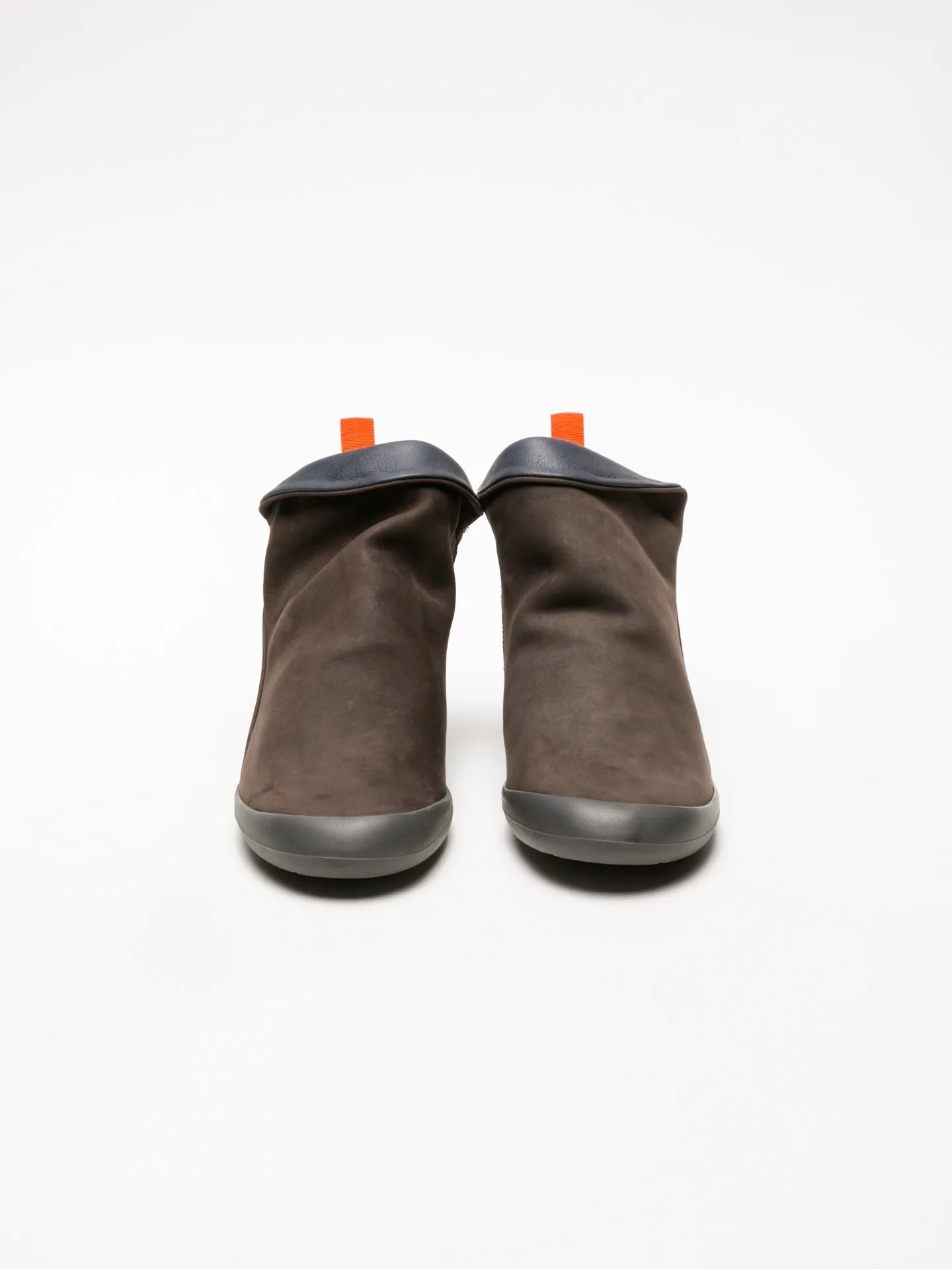 Brown Zip Up Ankle Boots