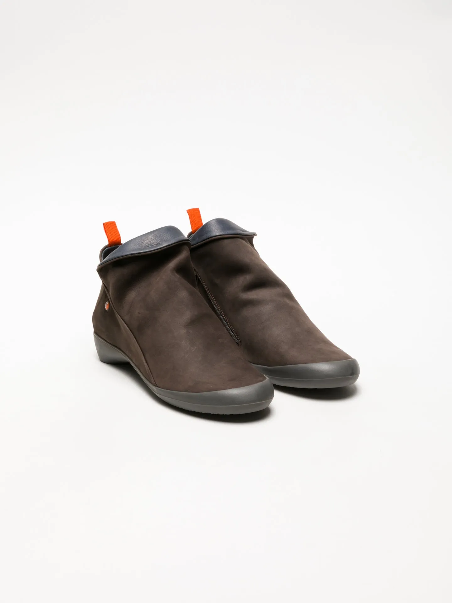 Brown Zip Up Ankle Boots