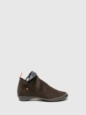 Brown Zip Up Ankle Boots