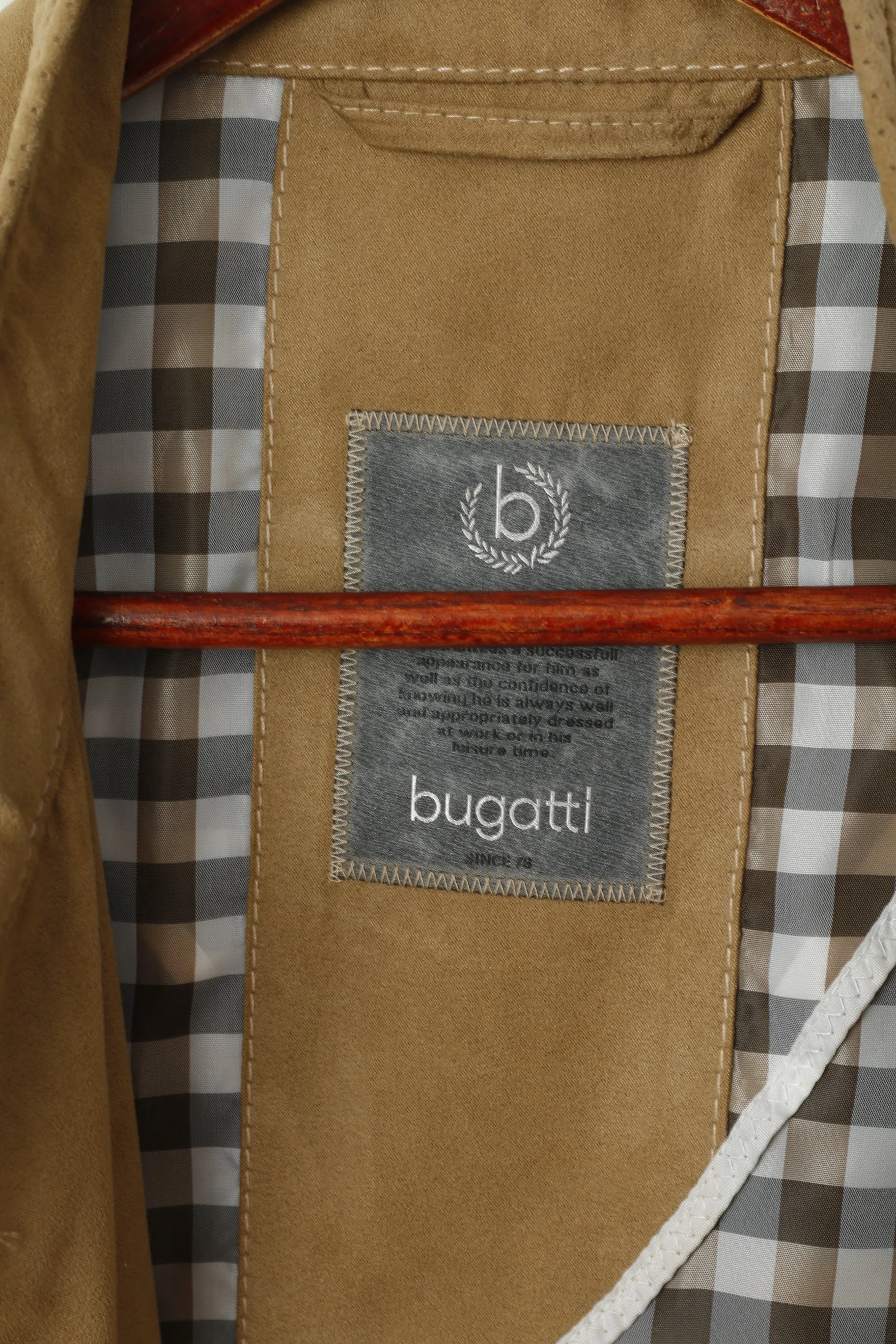 Bugatti Men 28 XL Jacket Brown Lightweight Modern Classic Multi Pocket Top