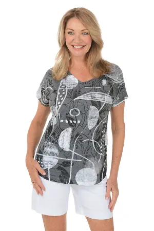 Canvas Crushed Short Sleeve Knit Top